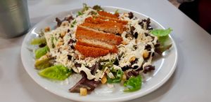 Vegan Cesar Salad at Papagayo in Torremolinos