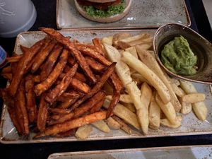 Pound of mixed fries  at Hans im Glück in Ingolstadt