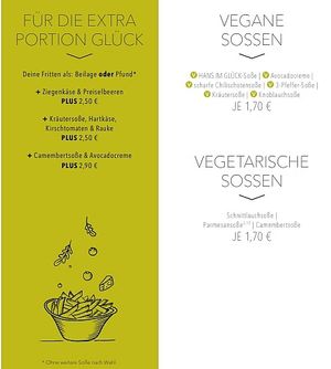 the vegan sauces at Hans im Glück in Ingolstadt