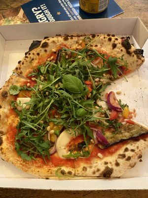 Vegan pizza  at Dough Pizza - Clerk St in Edinburgh