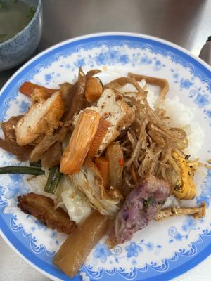 Delicious vegan rice for 30k   at Thuan Tam in Can Tho