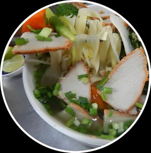 Pork Yellow Noodle Soup at Vietnamese Coffee & Noodle Soup in Siem Reap