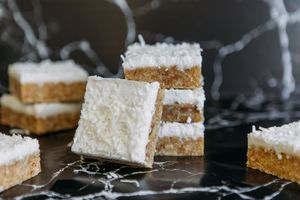 Lemon & Coconut Slice 
Sugar Free, Gluten Free, Dairy Free, Vegan, Keto & Low Carb   at The Sugarless Bakery in Cockburn Central