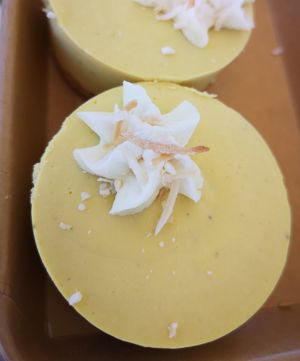Lemon and Coconut Mousse Cake - found in Malibu Fresh at The Sugarless Bakery in Cockburn Central