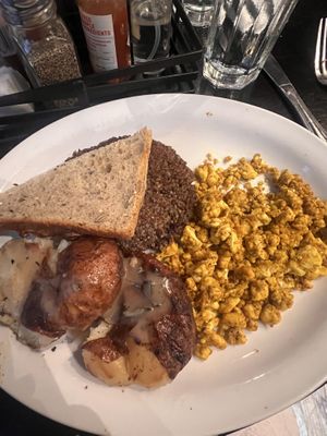 note that the sauce on potatoes contains honey, can be ordered without    at Sleepy Bee Cafe - Downtown in Cincinnati