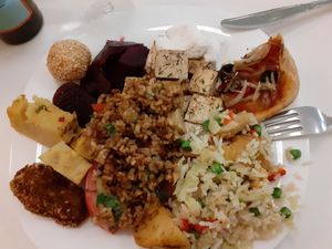 Vegetable mix at Loving Hut in Valencia