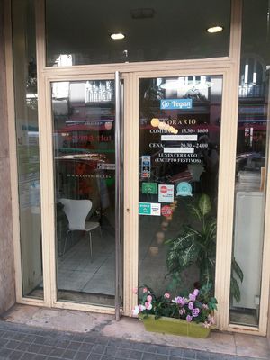 Entrance at Loving Hut in Valencia