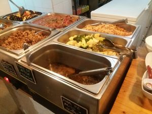 Buffet at Loving Hut in Valencia