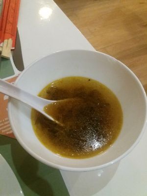 Miso with seaweed soup at Loving Hut in Valencia