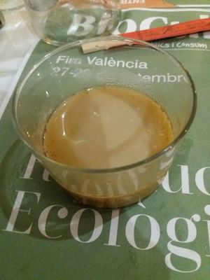 Creme caramel at Loving Hut in Valencia