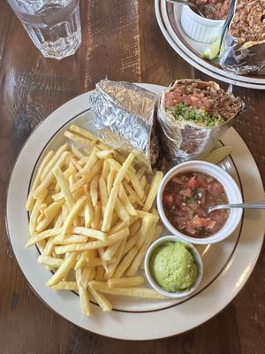 Vegan burrito (includes chips, guacamole and salsa)  at EvilTex in Takayama