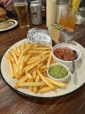 The Vodka Sunrise is right behind the burrito half that’s propped up   at EvilTex in Takayama