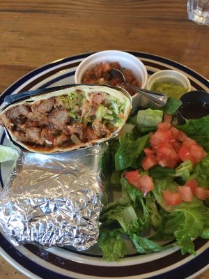 Burrito with soy meat and soy cheese :) so tasty !!! at EvilTex in Takayama