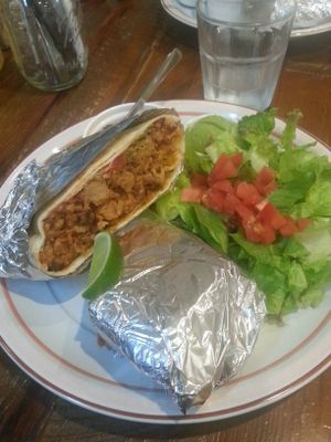 Vegan burito  at EvilTex in Takayama