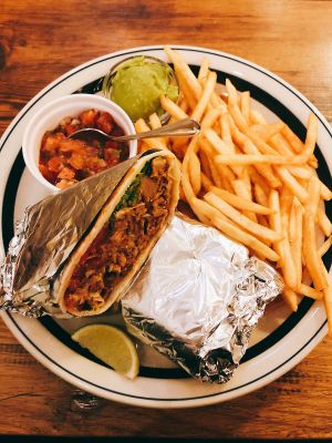 Vegan burrito!! at EvilTex in Takayama