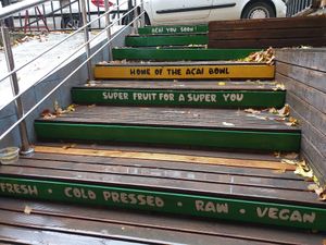 Entrance at Rio Juice in Bucharest