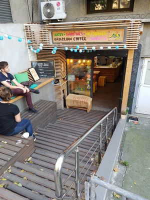 Outside at Rio Juice in Bucharest