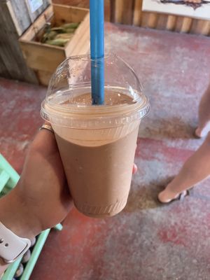 vegan mocha cold brew milkshake   at The Veggie Wagon in Carolina Beach