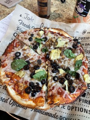 Vegan pizza!  at PizzaRev in Sioux Falls