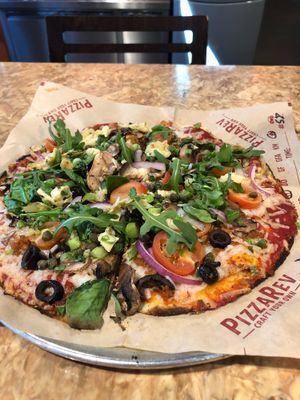 Vegan pizza ❤️ at PizzaRev in Sioux Falls