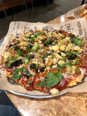 Double dough and extra vegan cheese kinda day  at PizzaRev in Sioux Falls