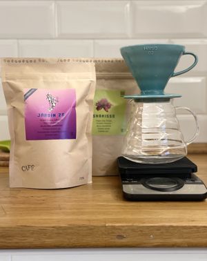 Coffee beans to take home and enjoy! Plus ALL the equipment to brew at home. PERFECTO!  #Veganuary at BEAT Brew Bar in Valencia