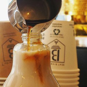 Coconut Cold Brew Latte  at BEAT Brew Bar in Valencia