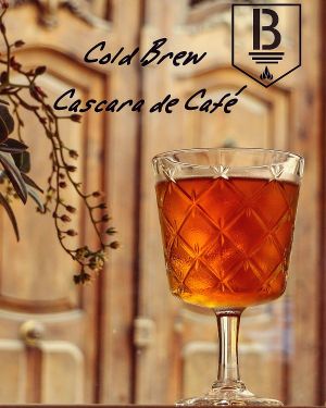 Cold Brew Cascara. Coffee´s fruit husk/skin, long cold brewed . Delicate sweet flavour and a refreshing drink with small amount of caffeine  at BEAT Brew Bar in Valencia