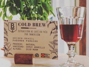Coffee brewed in cold water, total immersion for 16 hours at BEAT Brew Bar in Valencia