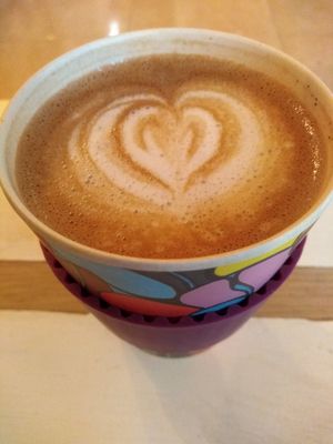 Mocha with Chufa/Hemp 'milk' really warms me up on a cold January day! at BEAT Brew Bar in Valencia