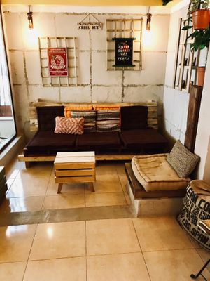 Quiet and comfortable, where delicious coffee is served! Come inside BEAT BREW to escape the loud Las Fallas that the month of March brings to Valencia!! at BEAT Brew Bar in Valencia