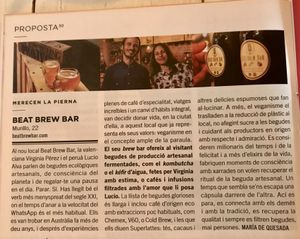 BEAT BREW. Awesome NEWS. In the press!! 
Go AU-AGENDA.com for more Valencia news.  at BEAT Brew Bar in Valencia