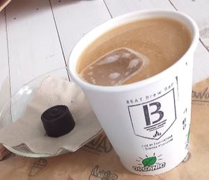 Cold brew with almond milk at BEAT Brew Bar in Valencia