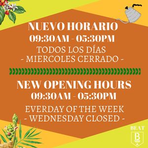 NUEVO HORARIO - NEW OPENING HOURS at BEAT Brew Bar in Valencia