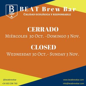 (ES) Estaremos en el Festival de Café de Barcelona, sigue el evento desde nuestras redes!
(EN) We´ll be at the Barcelona Coffee Festival, follow the event on our social media! at BEAT Brew Bar in Valencia