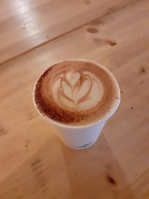 Maitake mushrom superlatte at BEAT Brew Bar in Valencia