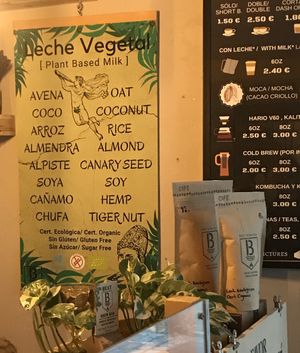 Choice of 8 plant mylks at BEAT Brew Bar in Valencia