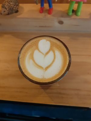 Expresso with almond milk at BEAT Brew Bar in Valencia