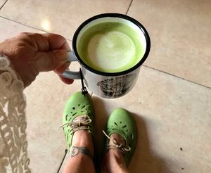 Vegan matcha latte! at BEAT Brew Bar in Valencia