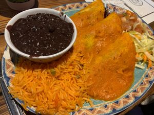 Vegan enchiladas  at Mexican Amigos in Richmond Hill