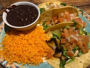 Vegan Portobello tacos  at Mexican Amigos in Richmond Hill
