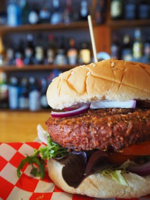 Beyond meat Burger!! at Cafe del Far in Salou
