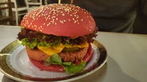 Cheese burger at Burger World in Berlin