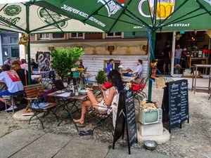 Outside of Burger World Berlin at Burger World in Berlin