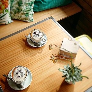 vegan cappuccino  at Berraco in Lleida