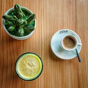 espresso or fresh juice  at Berraco in Lleida