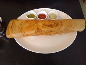 Vegan version of Marsala Dosai. Deeelicious! at Tanjore in Edinburgh