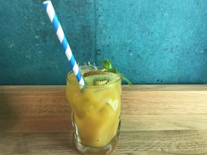 A fruity tasty refreshing cocktail  at East Canteen in Strasbourg