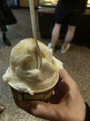 Salted coconut + mango  at Gelato Messina in Newtown