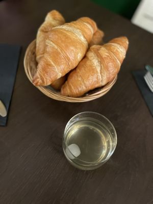 Croissant and apple juice   at Annie's Kitchen in Lille